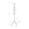 Monarch Specialties Coat Rack, Hall Tree, Free Standing, 8 Hooks, Entryway, 70"H, Bedroom, Metal, White, Contemporary I 2059 - alternate 3